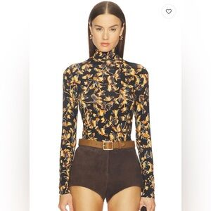 Ulla Johnson Aurelia Jersey Long Sleeve Turtleneck Top in Solaris Mesh S REVOLVE